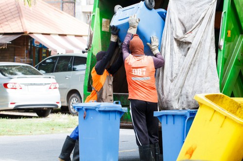Various types of demolition waste materials