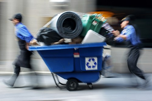 Garden debris being collected in Peckham