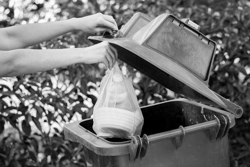 Types of construction waste segregated for disposal